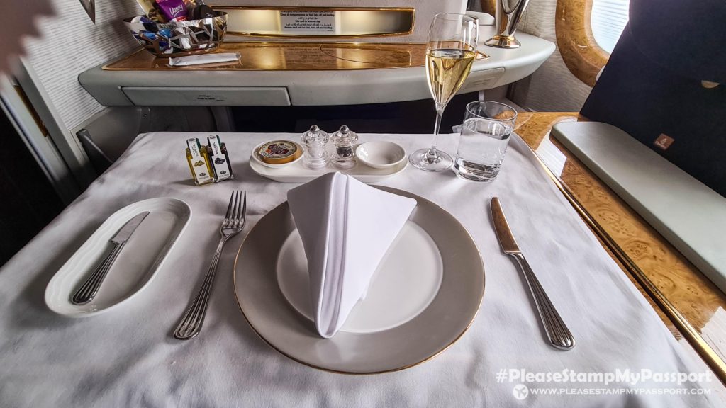 Emirates First Class Dining